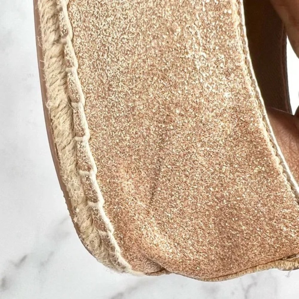 Coach Ramira Glitter Rose Gold Laceup Espadrilles 8.5 - Picture 6 of 6